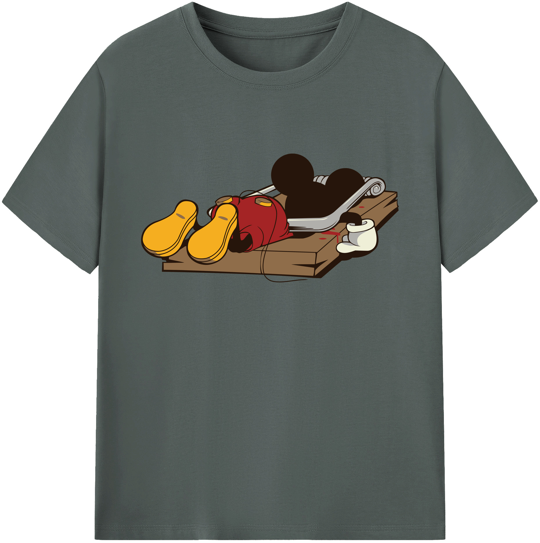 ミッキーマウス Mickey Mouse 綿100％ メンズ半袖Tシャツ｜肌触りやわらか＆通気性